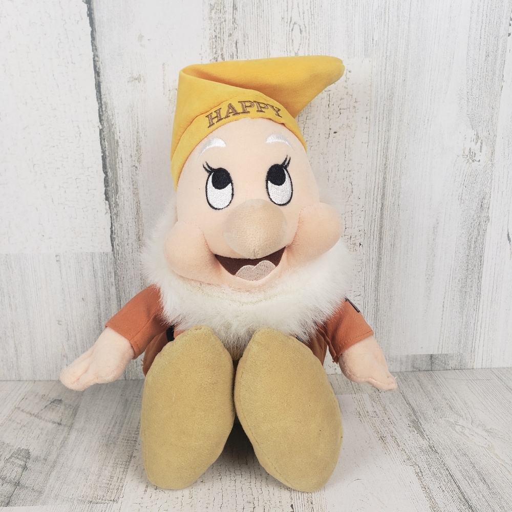 The Disney Store The Seven Dwarves Happy 12" plush stuffed animal